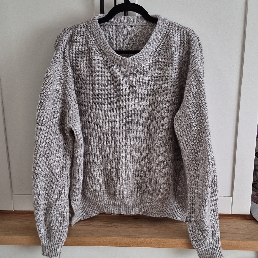 💙Cozy Women's Crewneck Knit Sweater - Light Gray